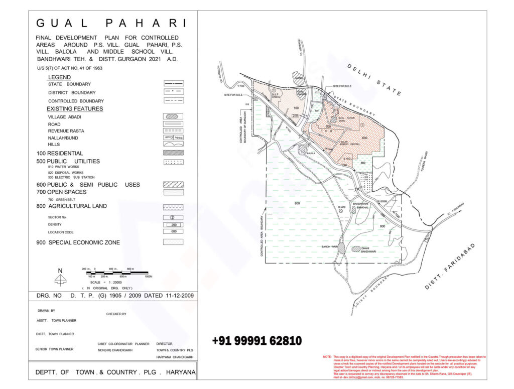 Gurgaon Master Plan 2031-GUAL-PAHARI