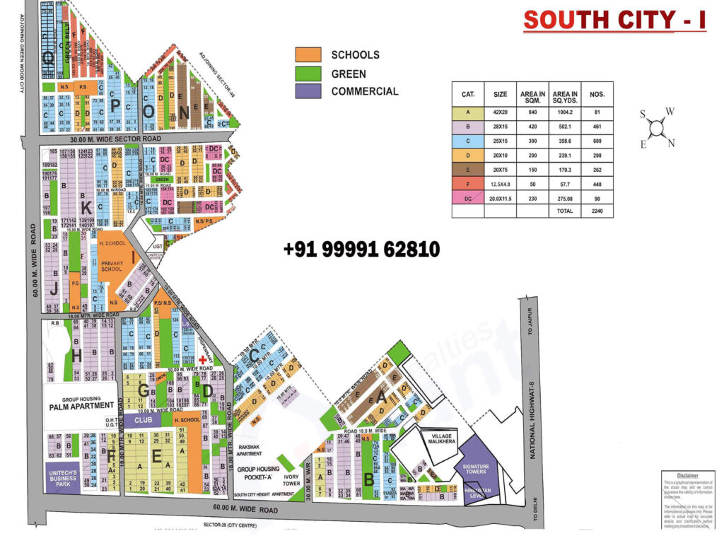 Gurgaon Master Plane Southcity-1-map
