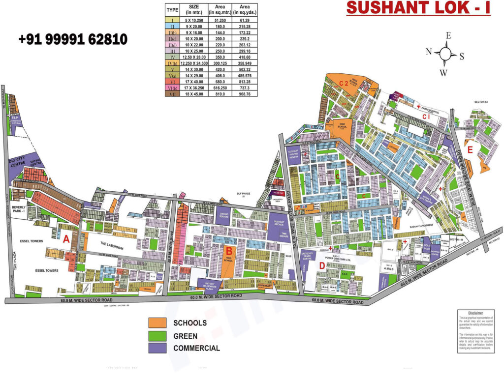 Gurgaon Master Plane Sushant-Lok-Phase-1-map